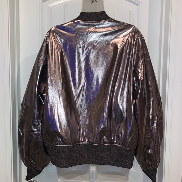 Forever 21 Bronze Zip Up Jacket NWOT - Picture 4 of 4